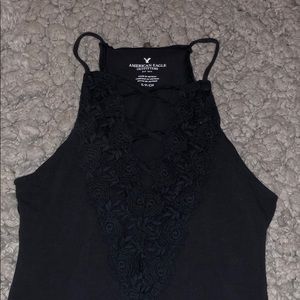 Gray lace up body suit